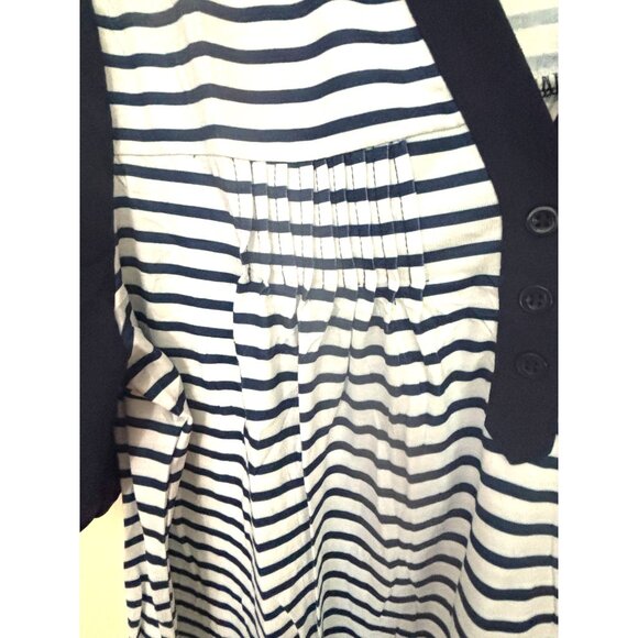 Falechay Womens 2XL Striped Top With Puff Sleeves & Button Detail - Picture 4 of 12